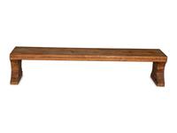 An Industrial Reclaimed Maple Butcher Block Bench