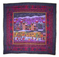 A Fendi Multicolor Wool Scarf, 54" x 54".