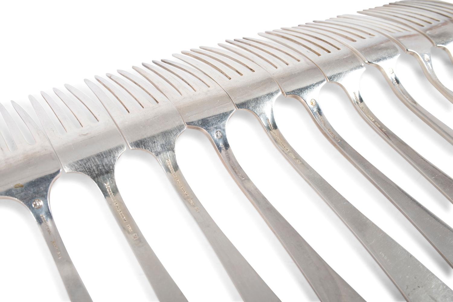 An Assembled Gorham and Durgin Silver Flatware Service
