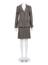 Chanel Wool Herringbone Skirt Suit, Fall 2006