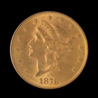 A United States 1878-S Liberty Head $20 Gold Coin