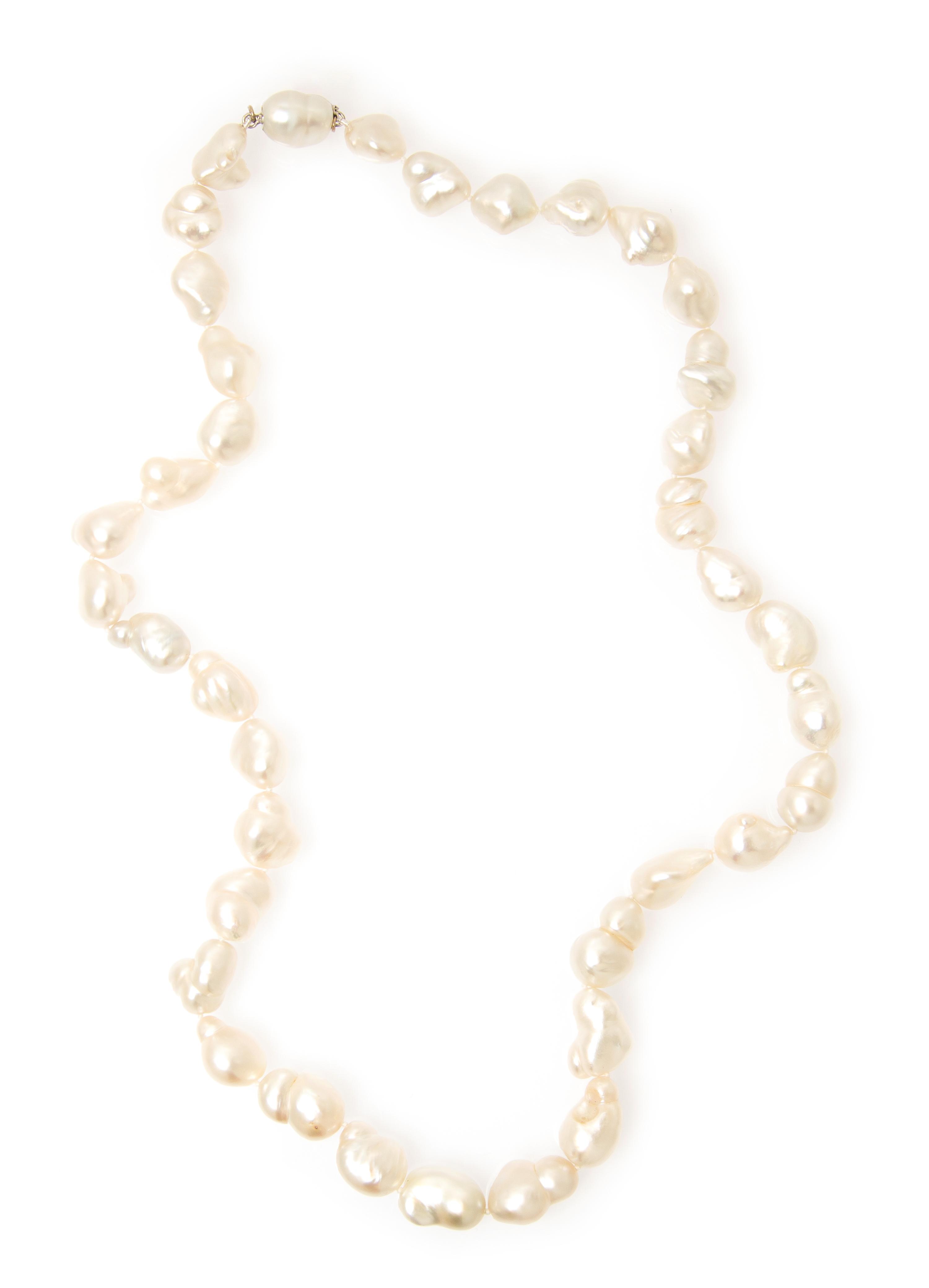 A Single Strand Cultured Baroque Pearl Necklace,
