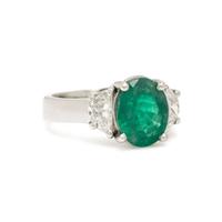 Birks, Emerald and Diamond Ring