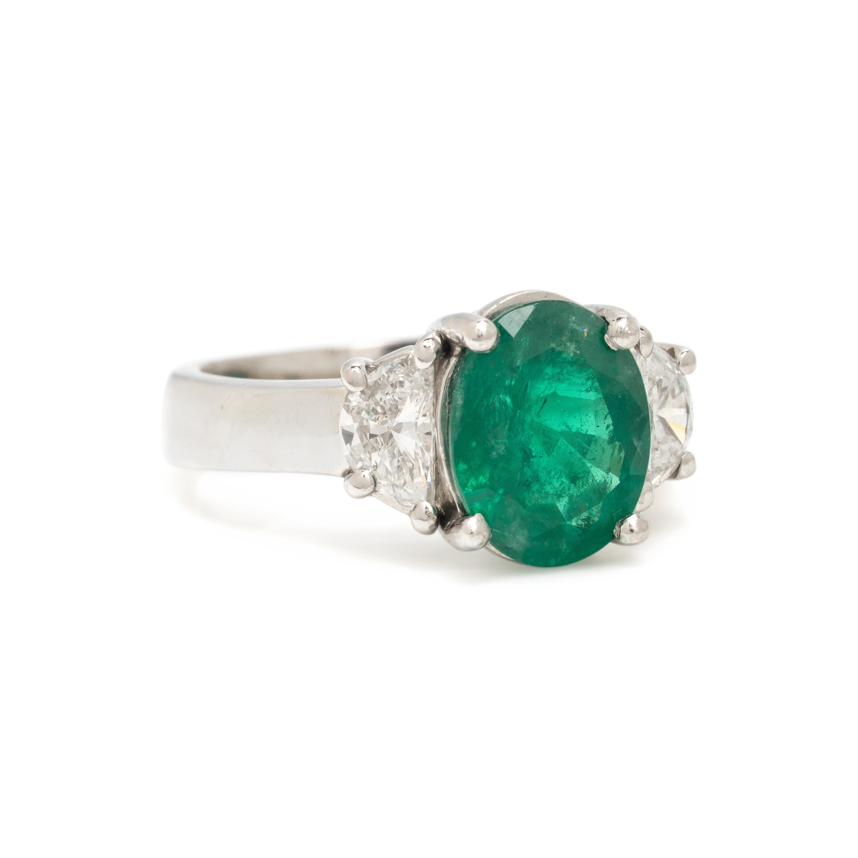 Birks, Emerald and Diamond Ring