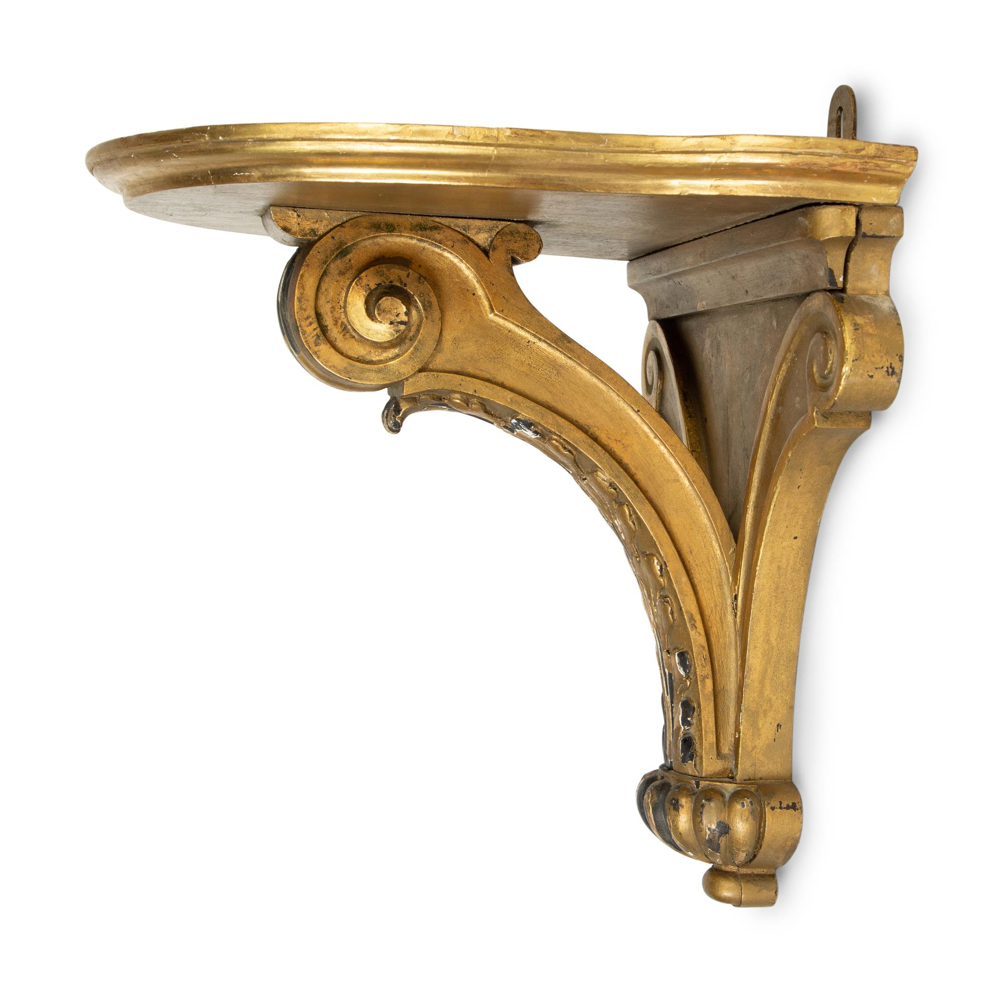 An English Carved Giltwood Wall Bracket