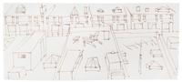 A Pen and Ink Drawing Paper 3 3/8 x 7 1/2 inches. — 20TH CENTURY