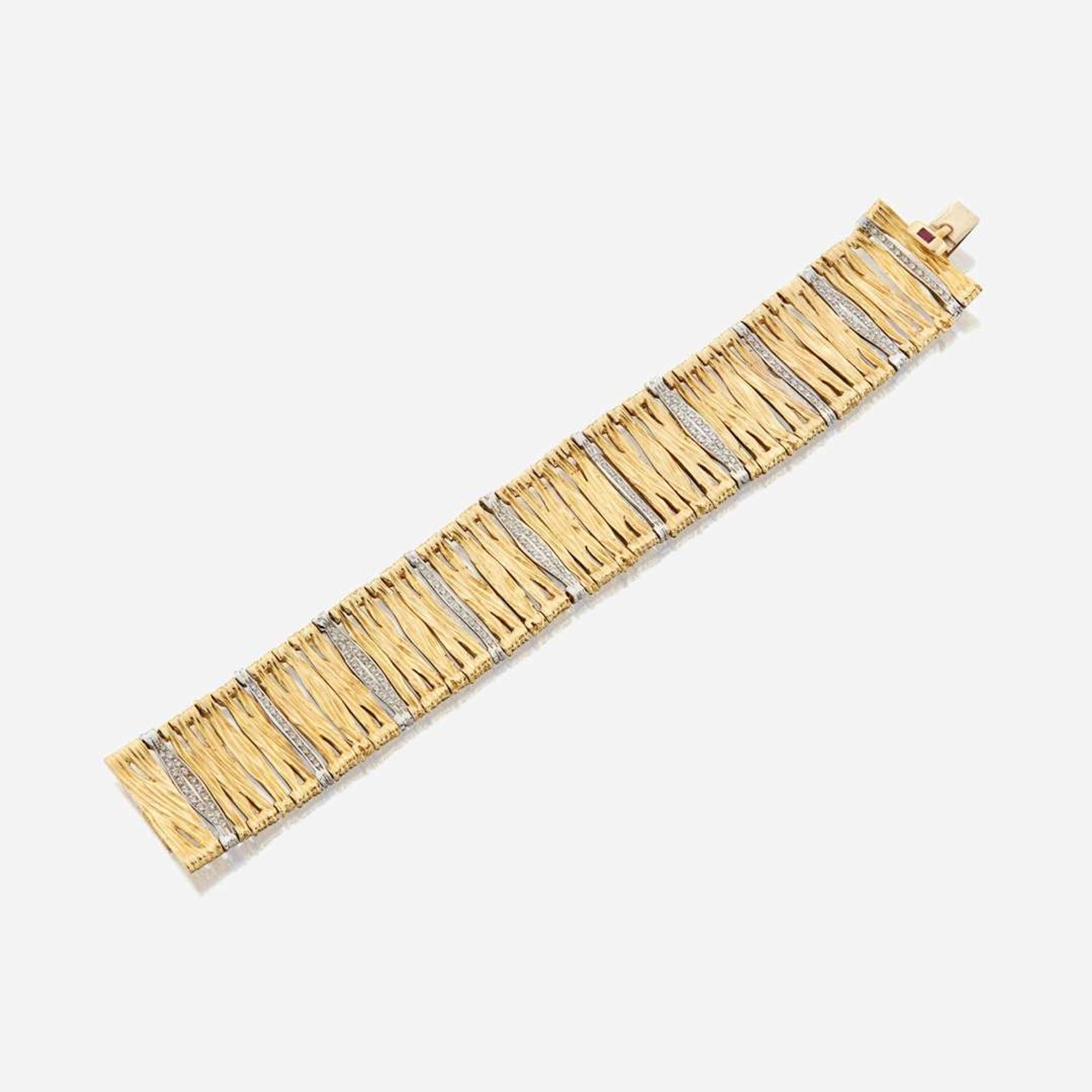 A bicolor gold and diamond bracelet, Roberto Coin