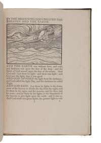 [FINE PRESS & LIVRE D'ARTISTE]. -- [KELMSCOTT PRESS]. BURNE-JONES, Edward (1833-1898). The Beginning of the World. London: Longmans, Green, & Co., 1902.