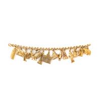 YELLOW GOLD CHARM BRACELET