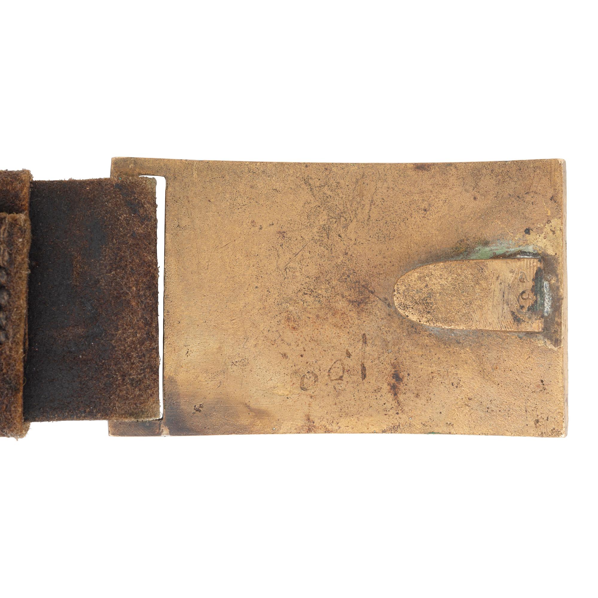 US Pattern 1851 Blackened Buff Leather Artillery Saber Belt