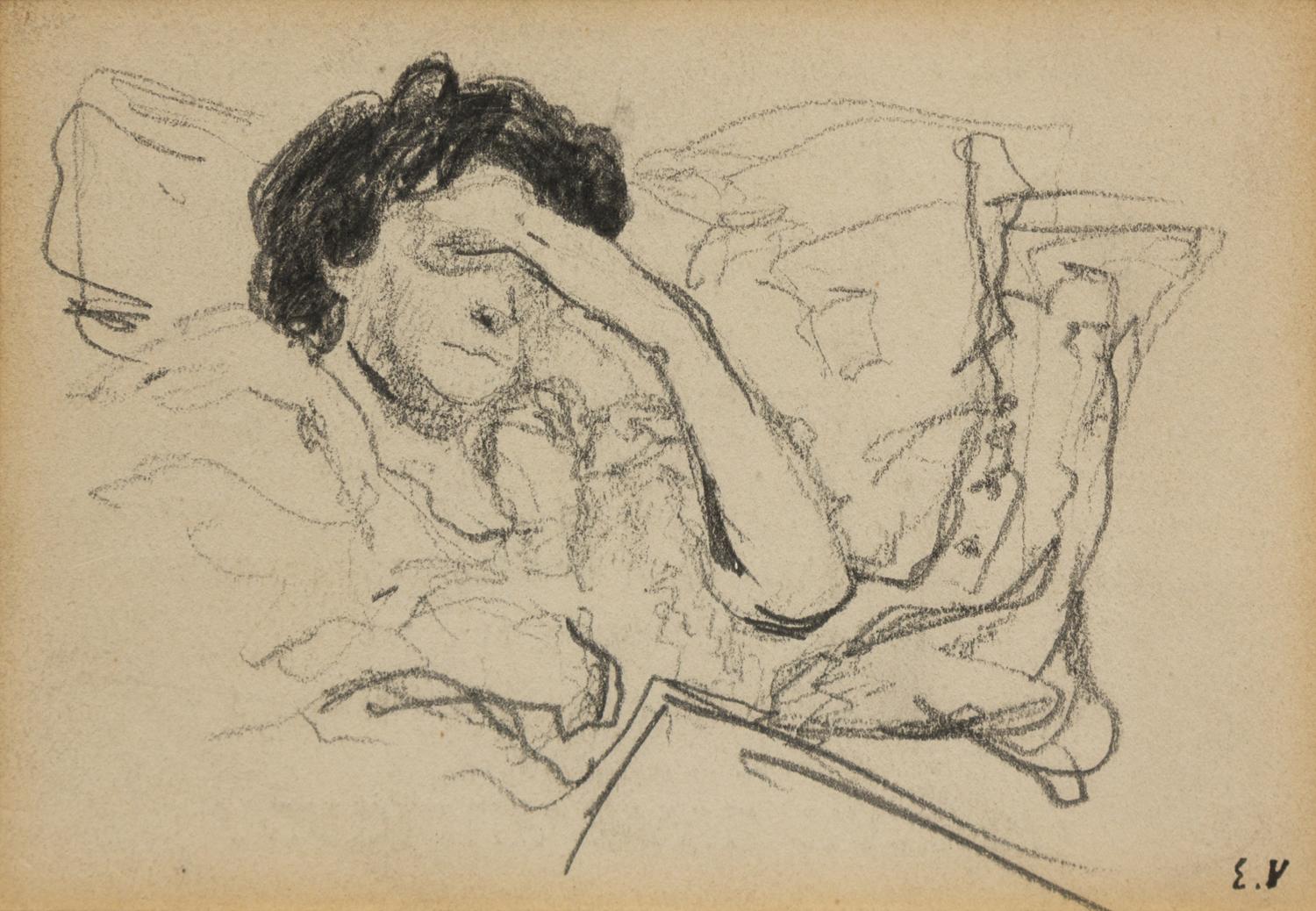 Édouard Vuillard, (French, 1868-1940), Mme. Hessel la main au front, c. 1910