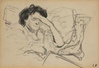 Édouard Vuillard, (French, 1868-1940), Mme. Hessel la main au front, c. 1910