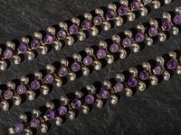 Taxco Silver and Amethyst Link Bracelets