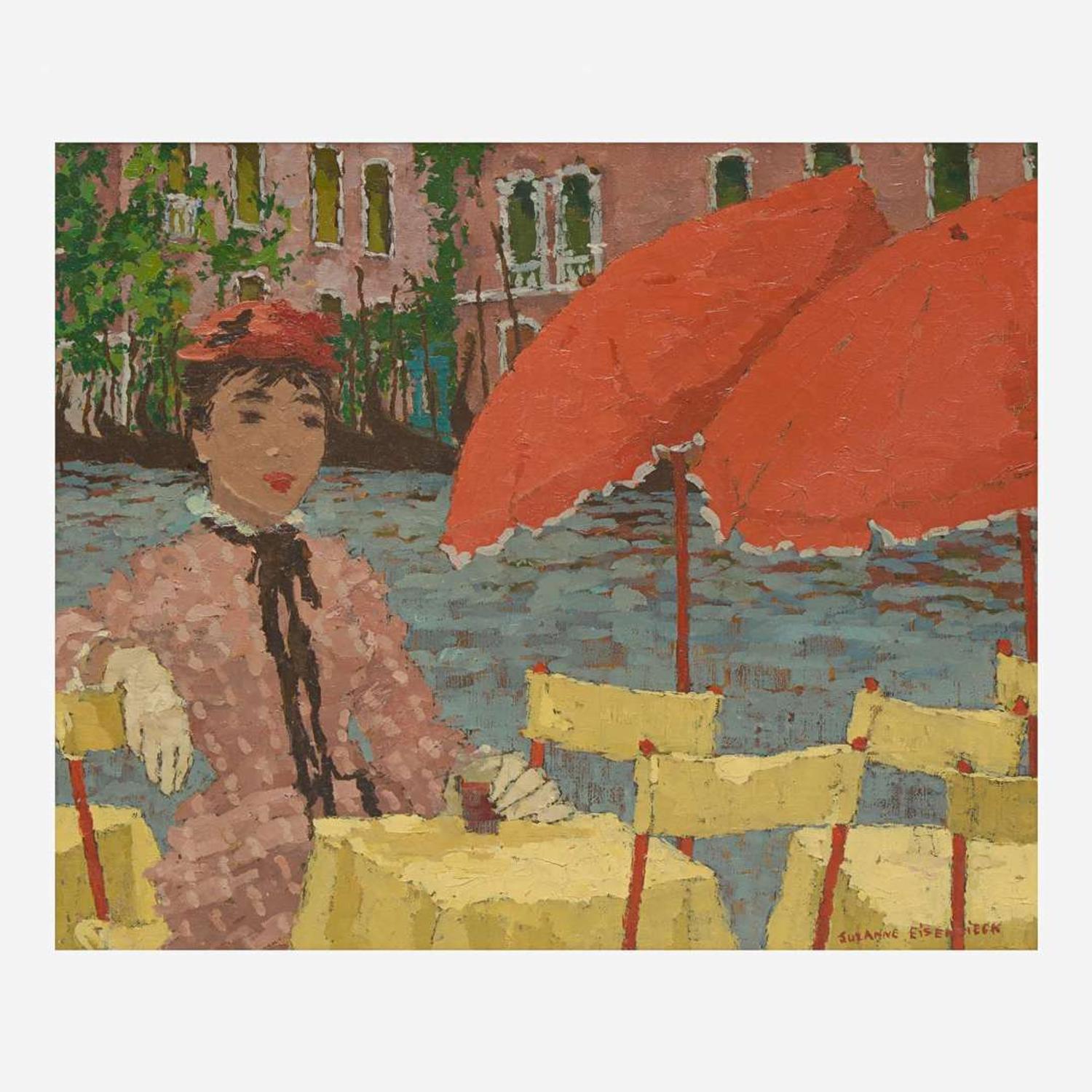 Suzanne Eisendieck (French, 1908-1998) Seated Woman in Pink