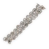 Baroque Cultured Gray Pearl and Diamond Bracelet