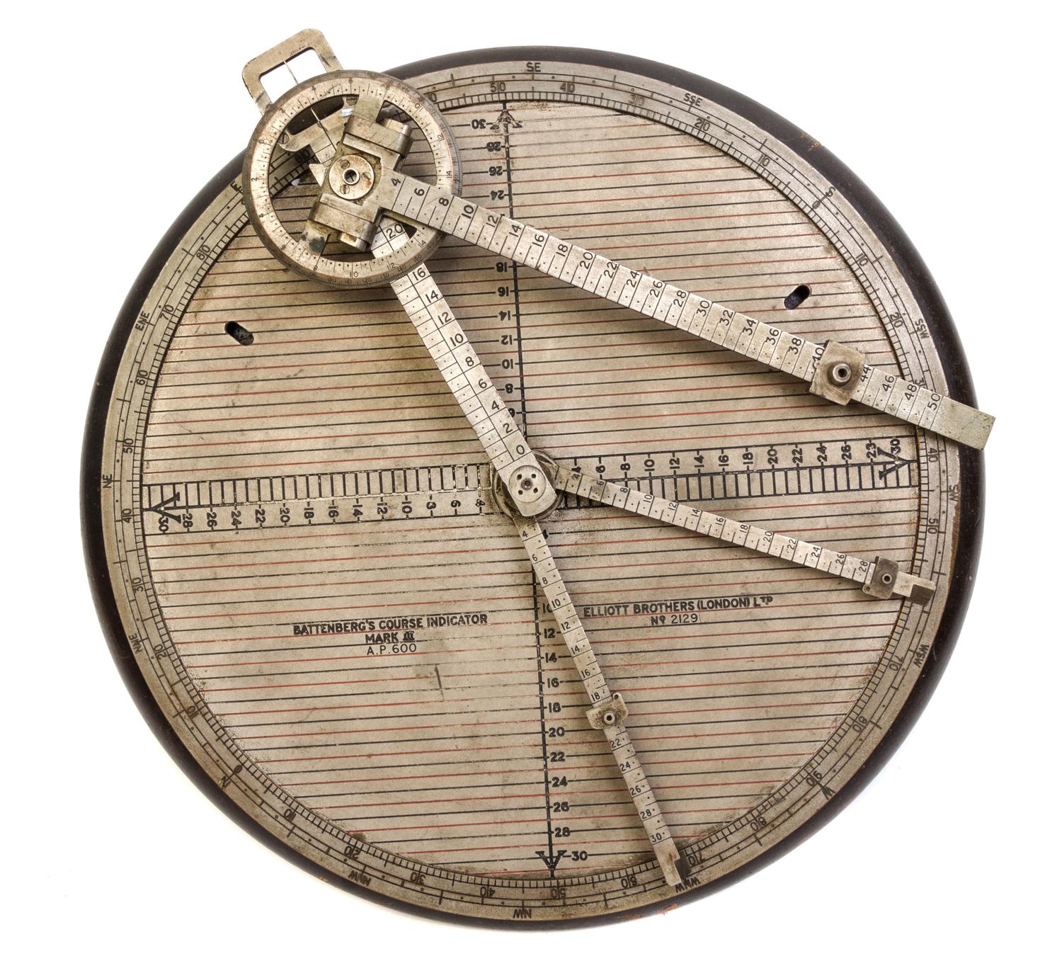 A Battenberg's Maritime Course Indicator Mark III Diameter 13 inches. — ELLIOTT BROS., LONDON, EARLY 20TH CENTURY