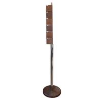 A Mid-Century Wood and Chrome Coat Rack 15" W x 15' D x 71" H — Italy, Mid-20th Century