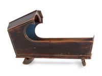 [CLEARED FOR DONATION] A Grain-Painted Rocking Cradle