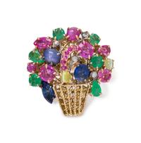 MULTIGEM FLOWER BASKET RING