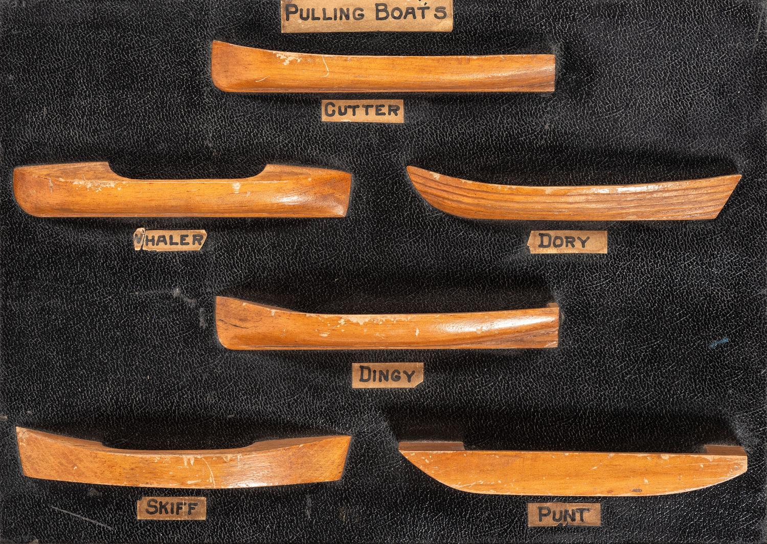 Six Miniature Half-Hull Models