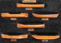 Six Miniature Half-Hull Models