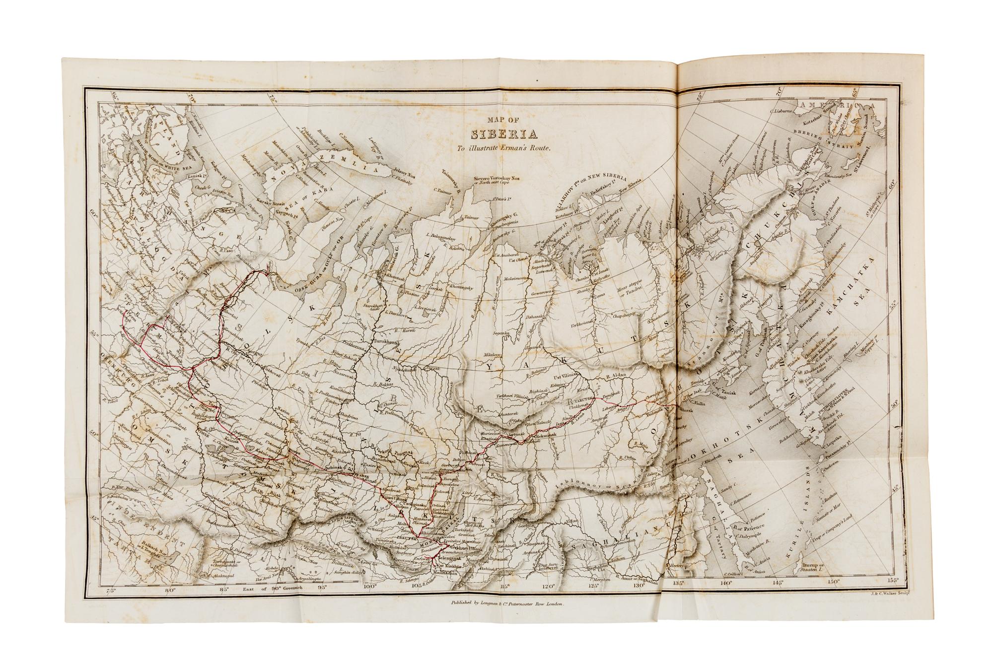 ERMAN, Georg Adolph (1806-1877). Travels in Siberia: including excursions northwards, down the Obi, to the Polar Circle, and southwards