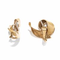 TRABERT & HOEFFER-MAUBOUSSIN, YELLOW GOLD EARRINGS
