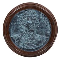 Two Contemporary Molded Plaster Portrait Plaques Diameter 24 inches. — 20TH CENTURY