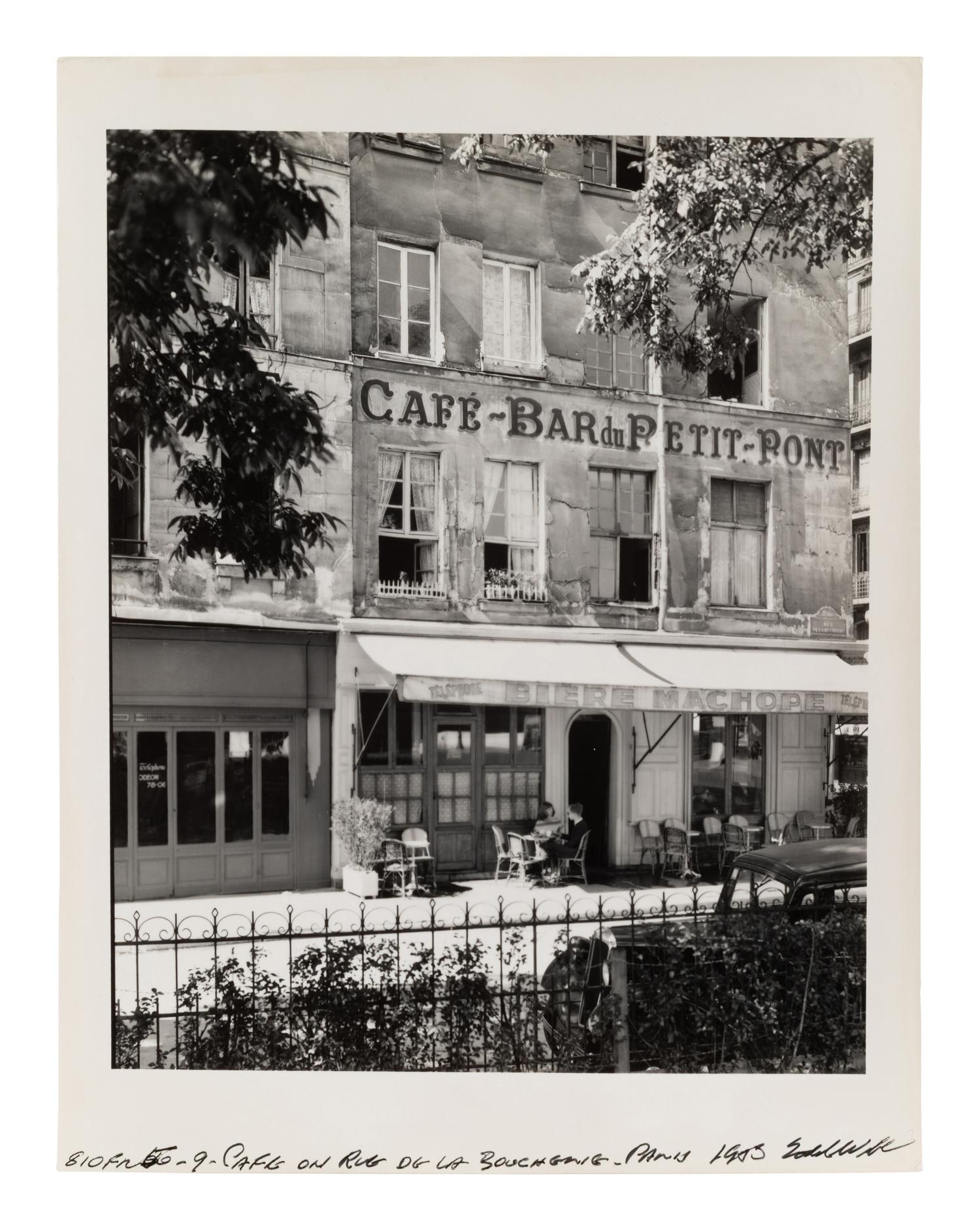 Cafe on rue de la Boucherie, Paris , 1956