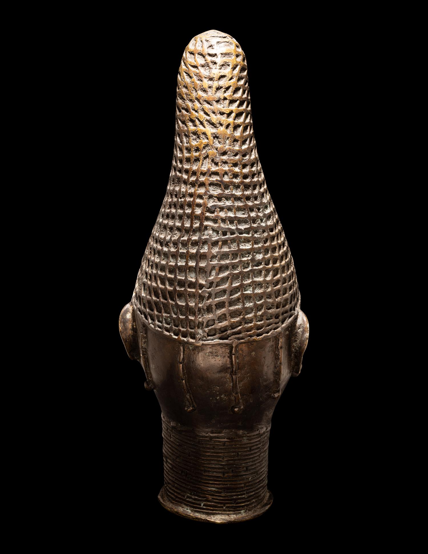 A Benin Style Bronze Female Bust