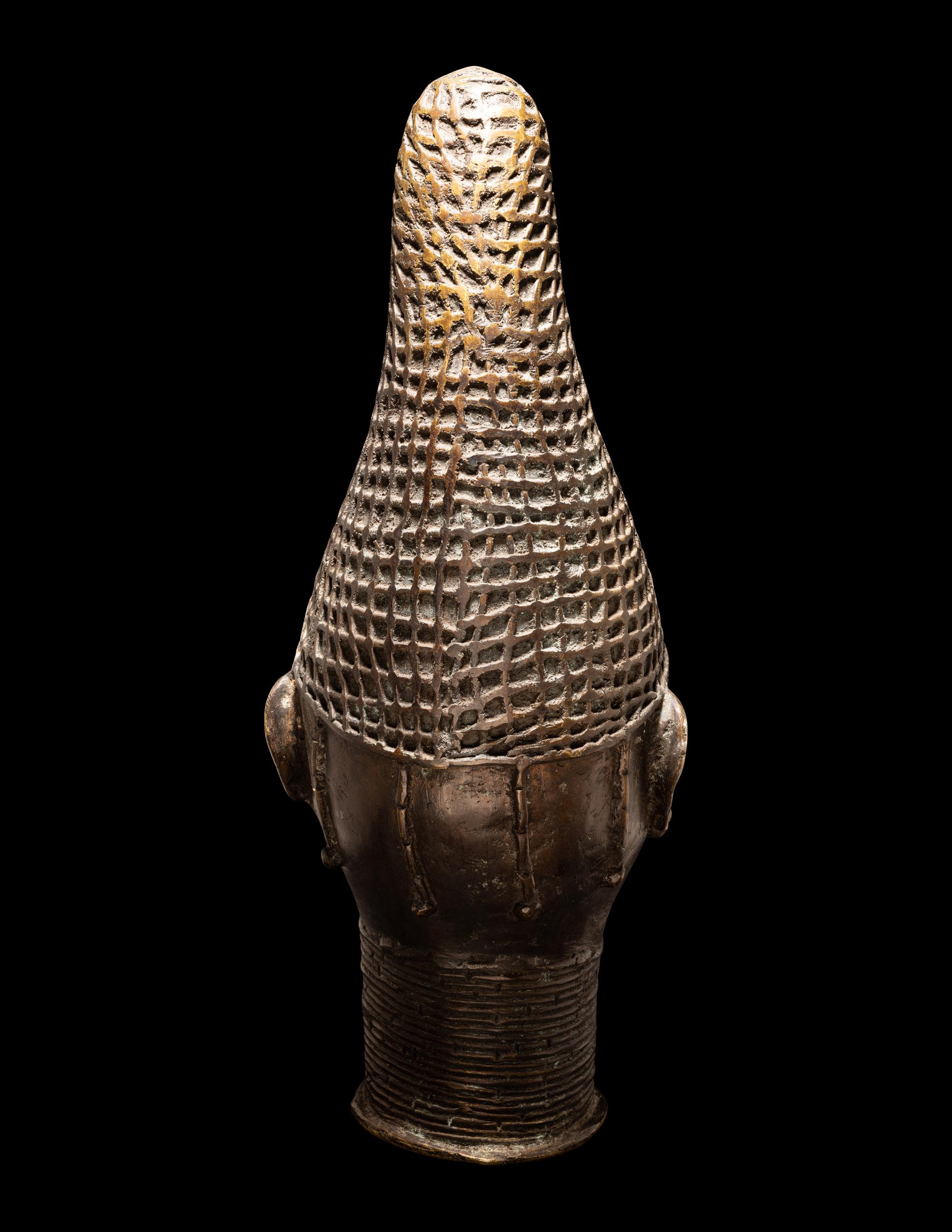 A Benin Style Bronze Female Bust