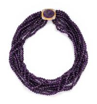 AMETHYST AND DIAMOND TORSADE NECKLACE
