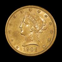 A United States 1906-S Liberty Head $10 Gold Coin