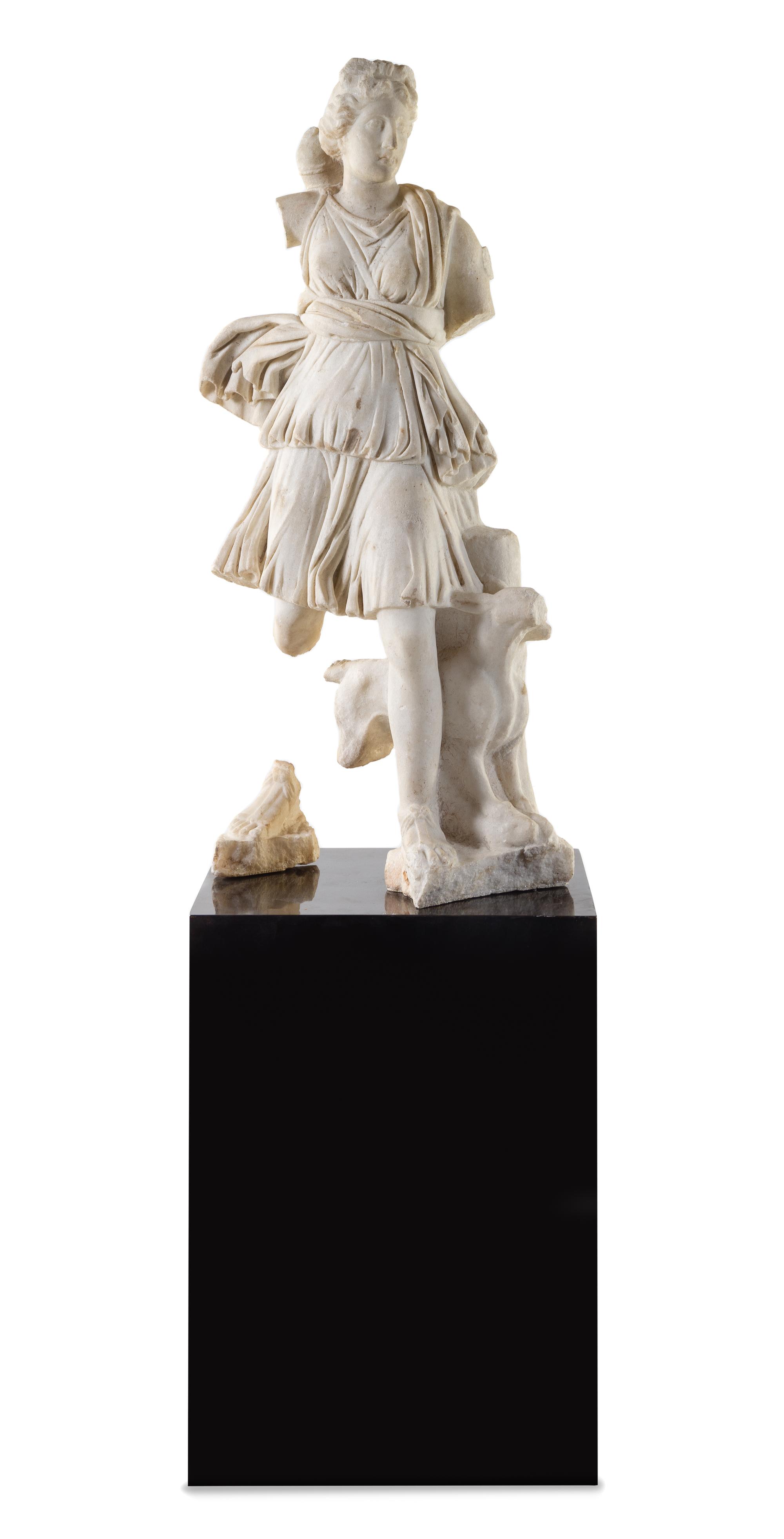 A Roman Marble Diana Venatrix Height 40 inches. — CIRCA 2ND CENTURY C.E.