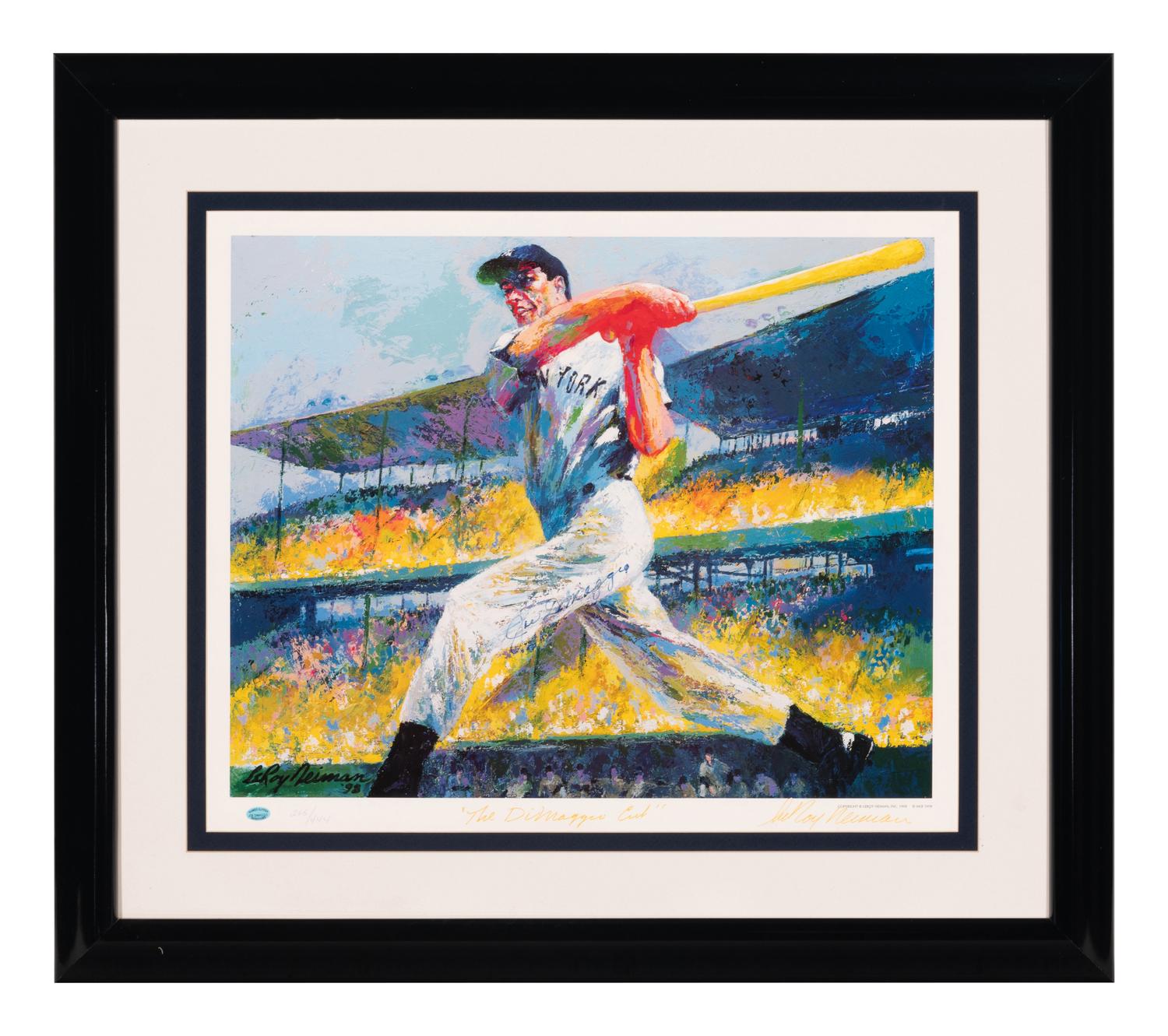 A Joe DiMaggio and LeRoy Neiman Signed Autograph "The Cut" Limited Edition Artwork