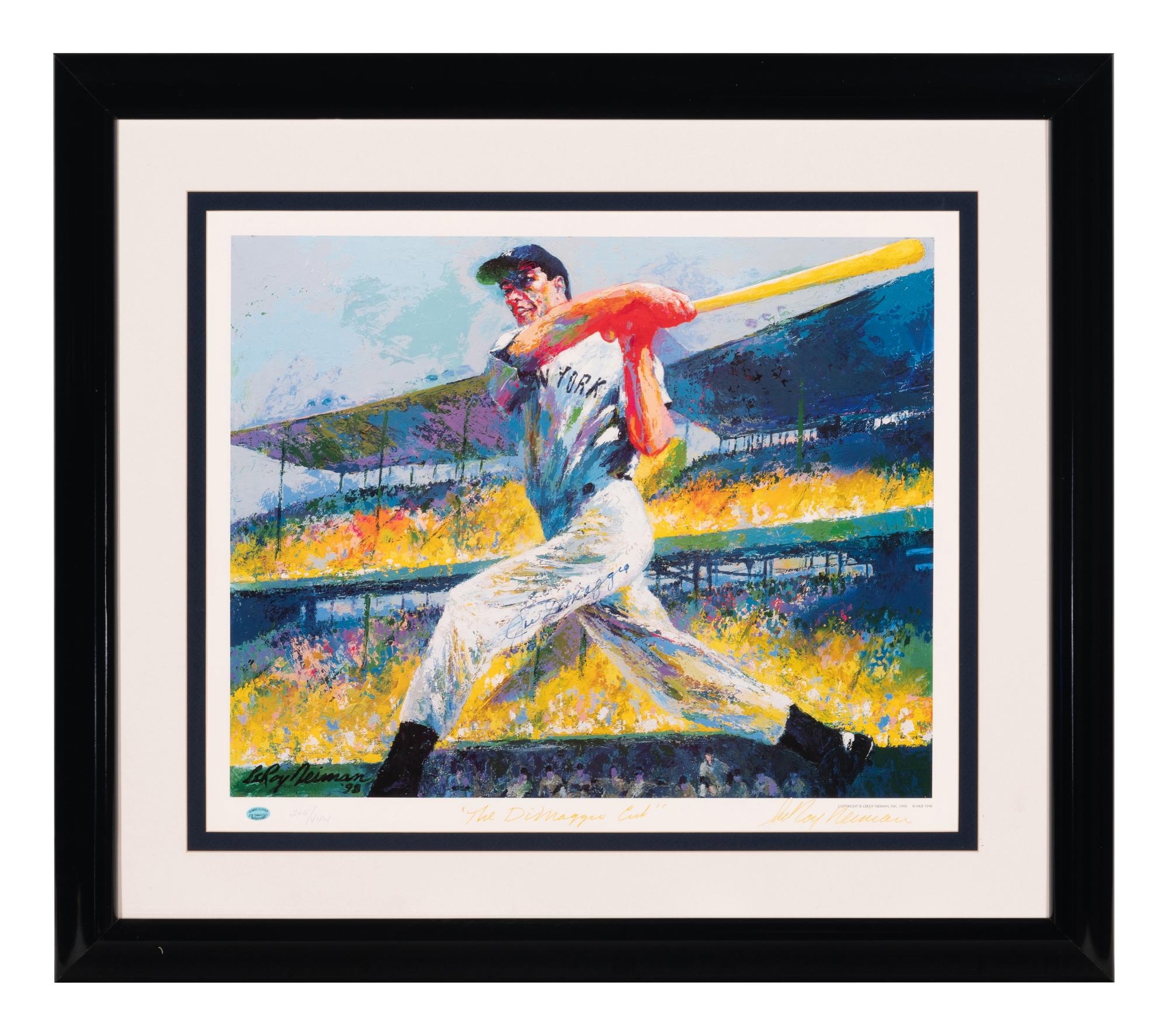 A Joe DiMaggio and LeRoy Neiman Signed Autograph "The Cut" Limited Edition Artwork