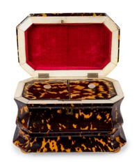 A Regency Tortoiseshell Tea Caddy — EARLY 19TH CENTURY