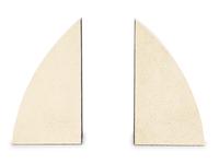 Four Pairs of Faux Shagreen Bookends