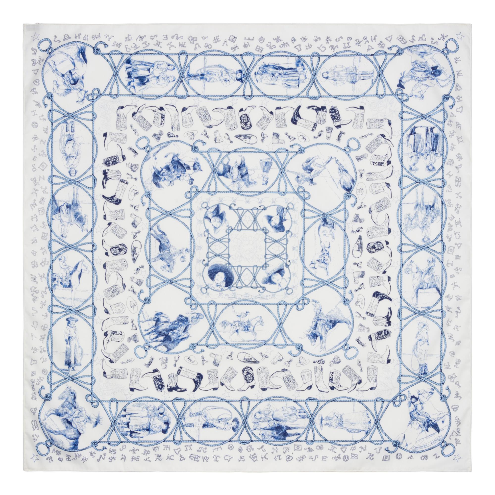 Three Hermès 70cm Cotton Scarf, 1990-2010s