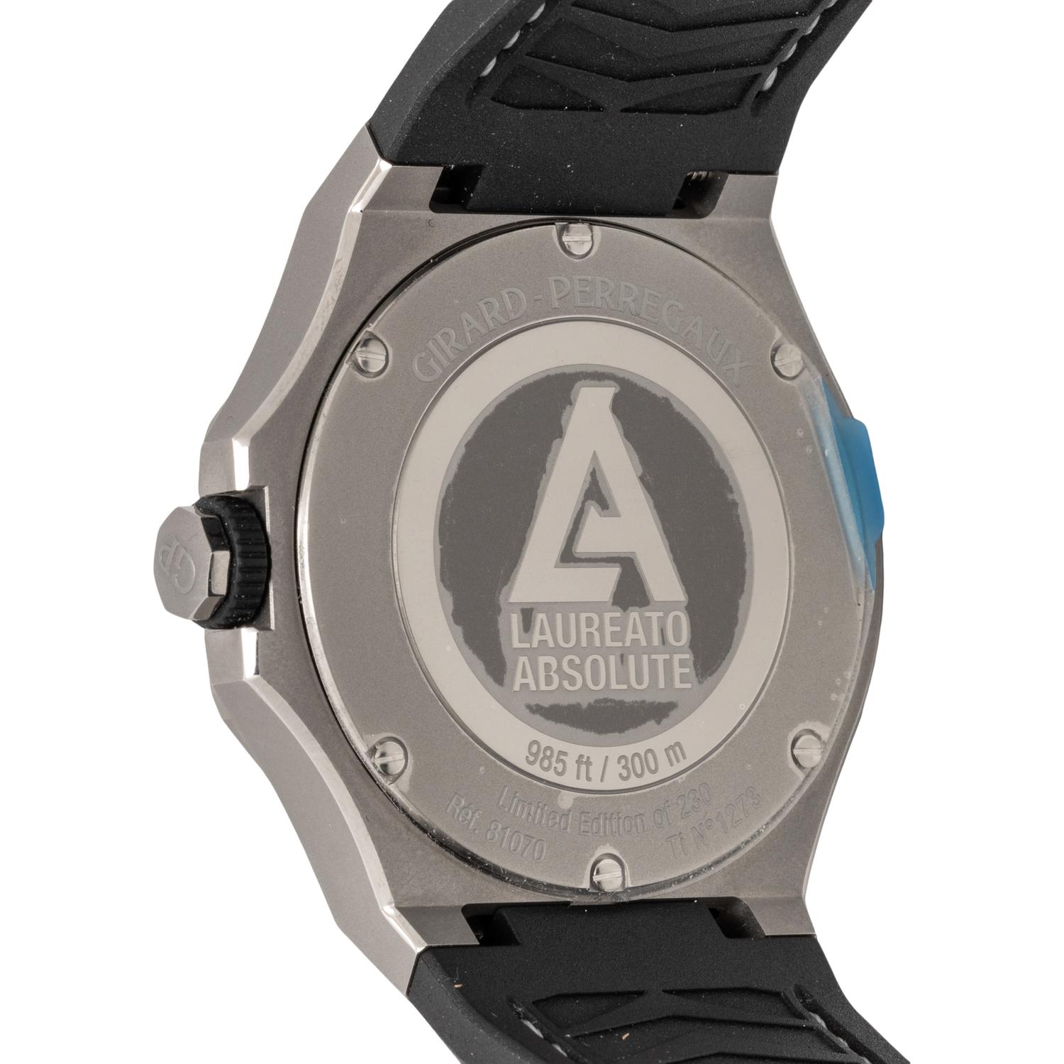 GIRARD-PERREGAUX, TITANIUM 'LAUREATO ABSOLUTE' LIMITED EDITION WATCH, BOX & PAPERS