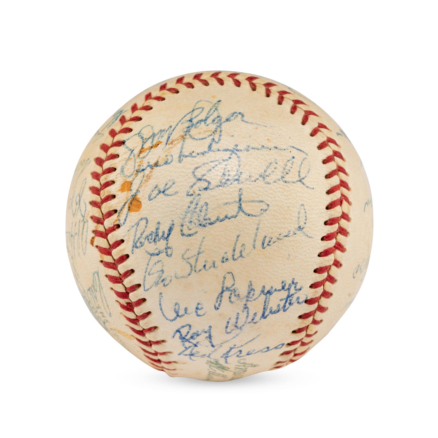 A 1959 Cleveland Indians Team Signed Autograph Baseball