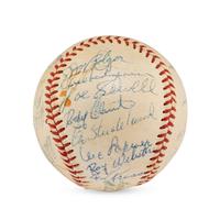 A 1959 Cleveland Indians Team Signed Autograph Baseball
