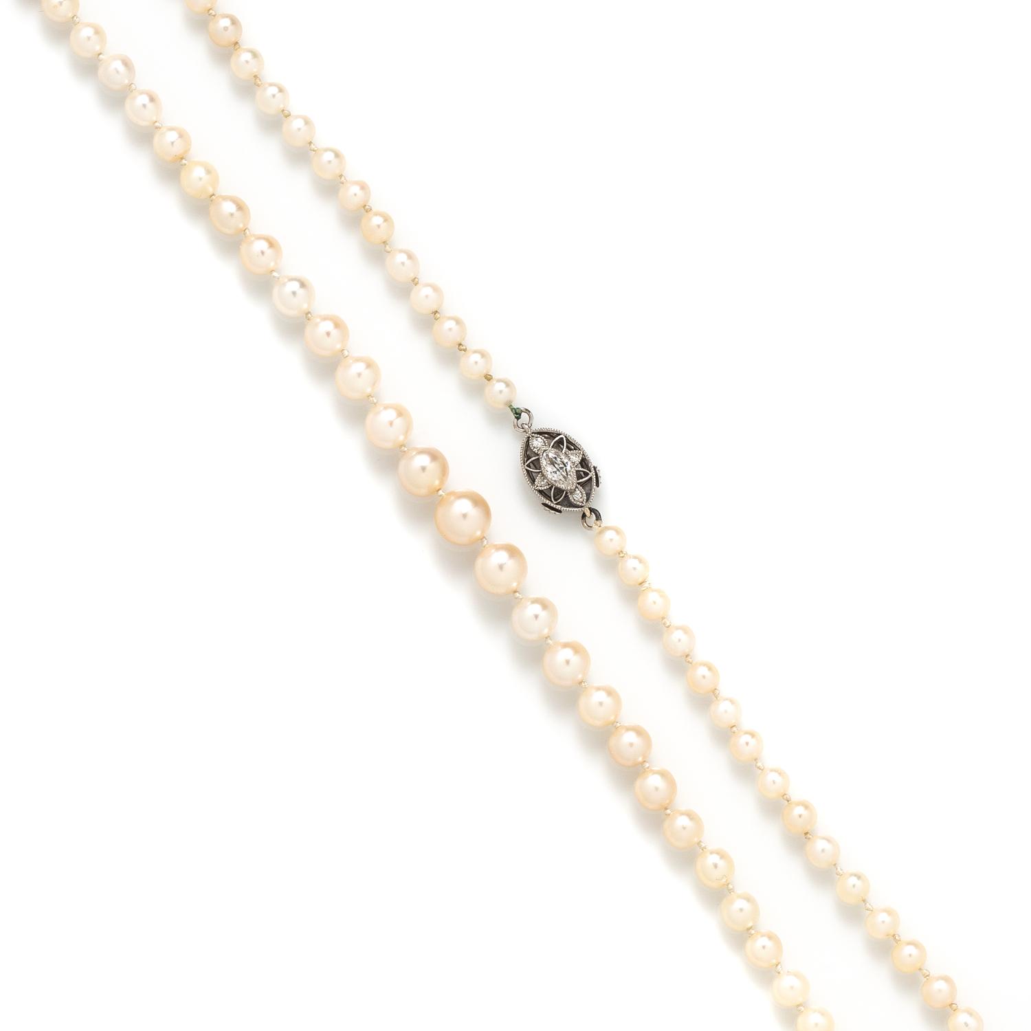 ANTIQUE, NATURAL PEARL NECKLACE