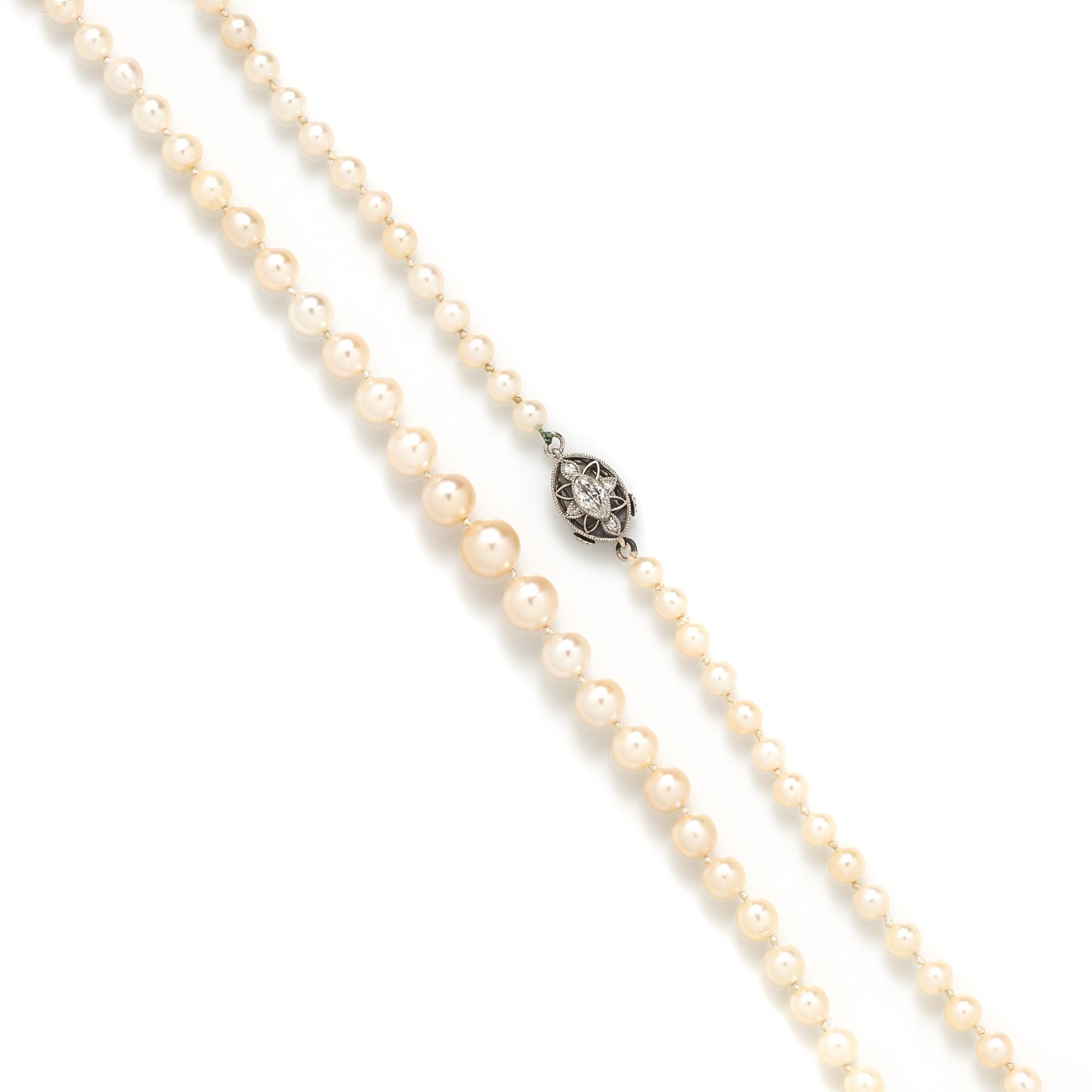 ANTIQUE, NATURAL PEARL NECKLACE