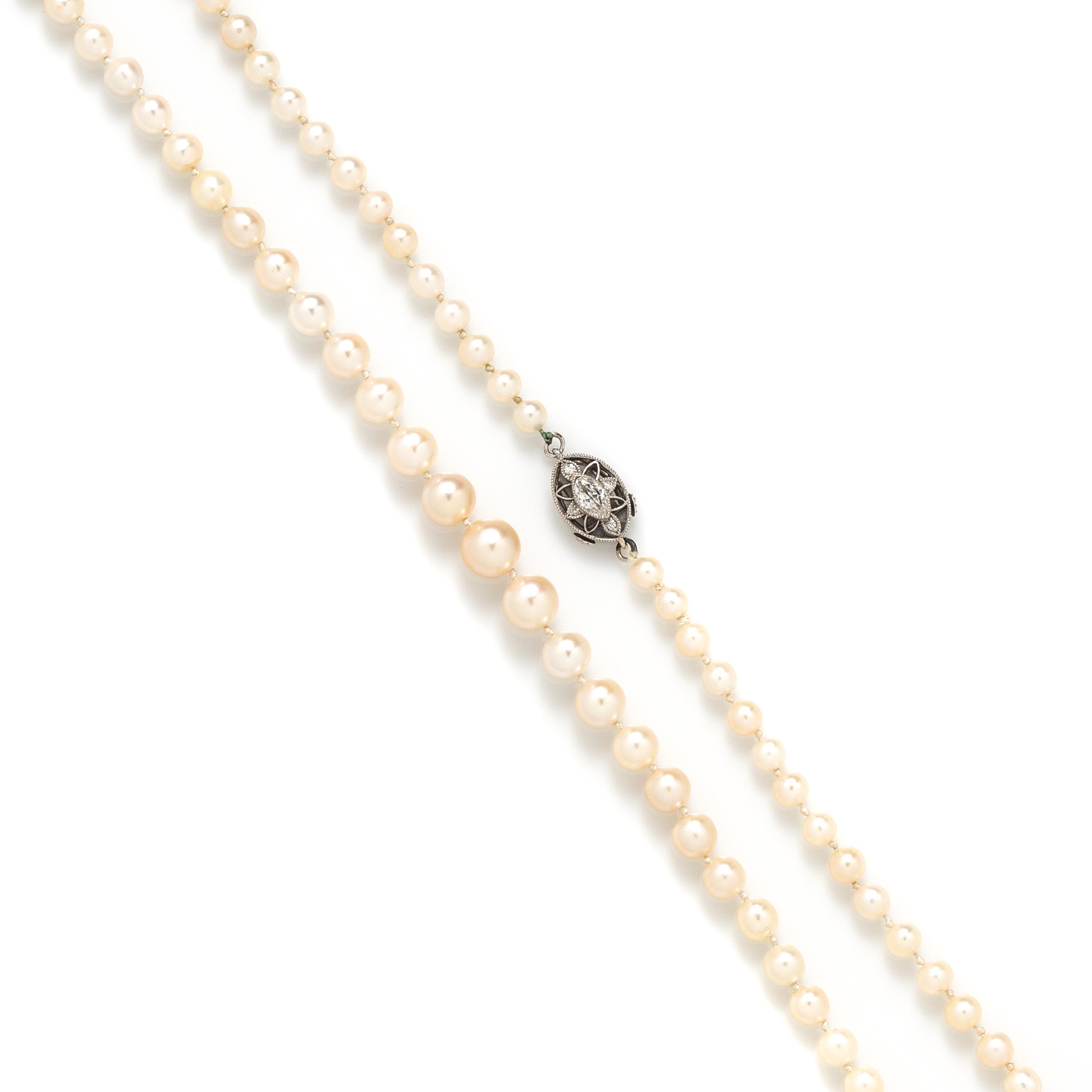 ANTIQUE, NATURAL PEARL NECKLACE