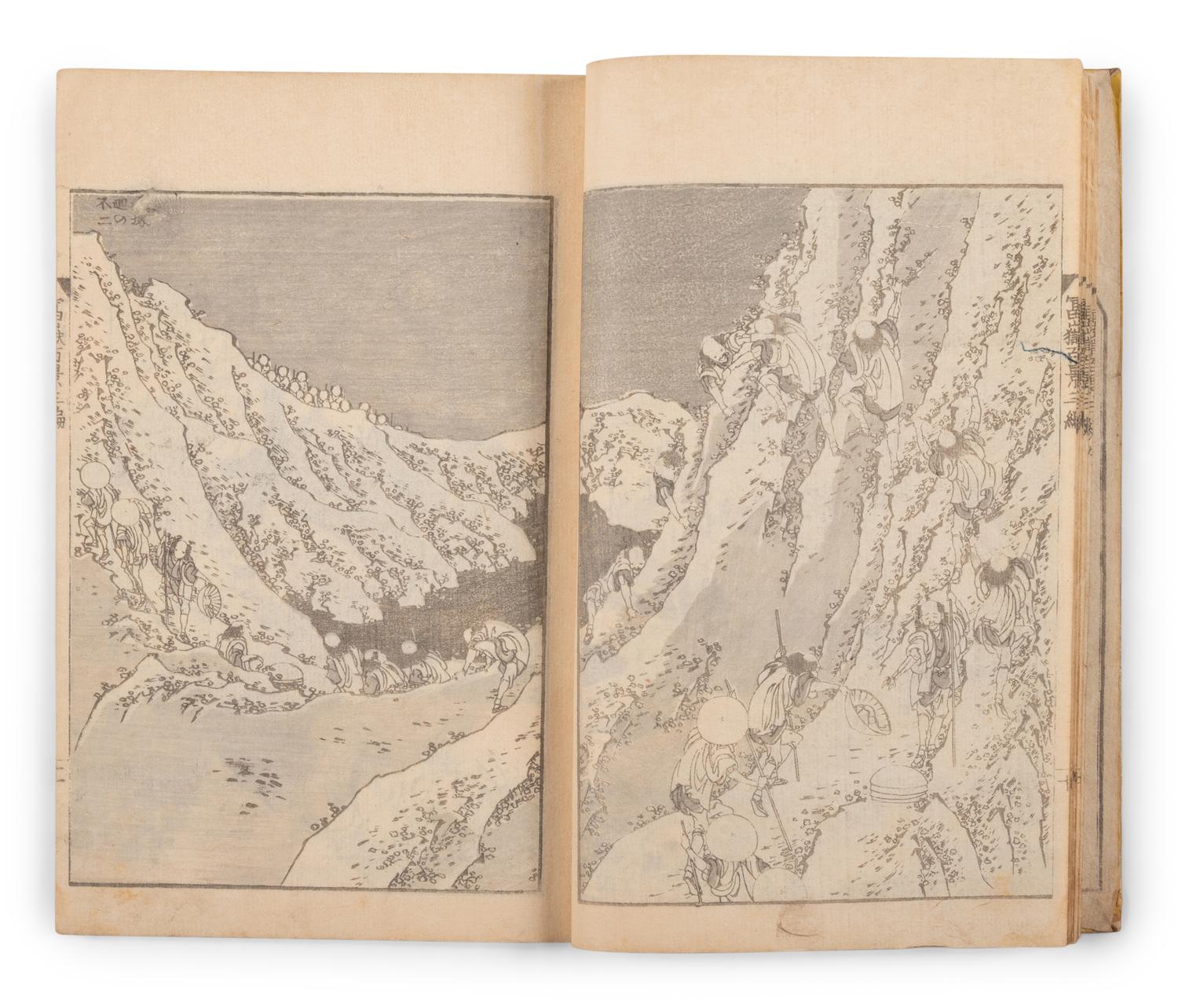 Two Japanese Illustrated Books after Katsushika Hokusai