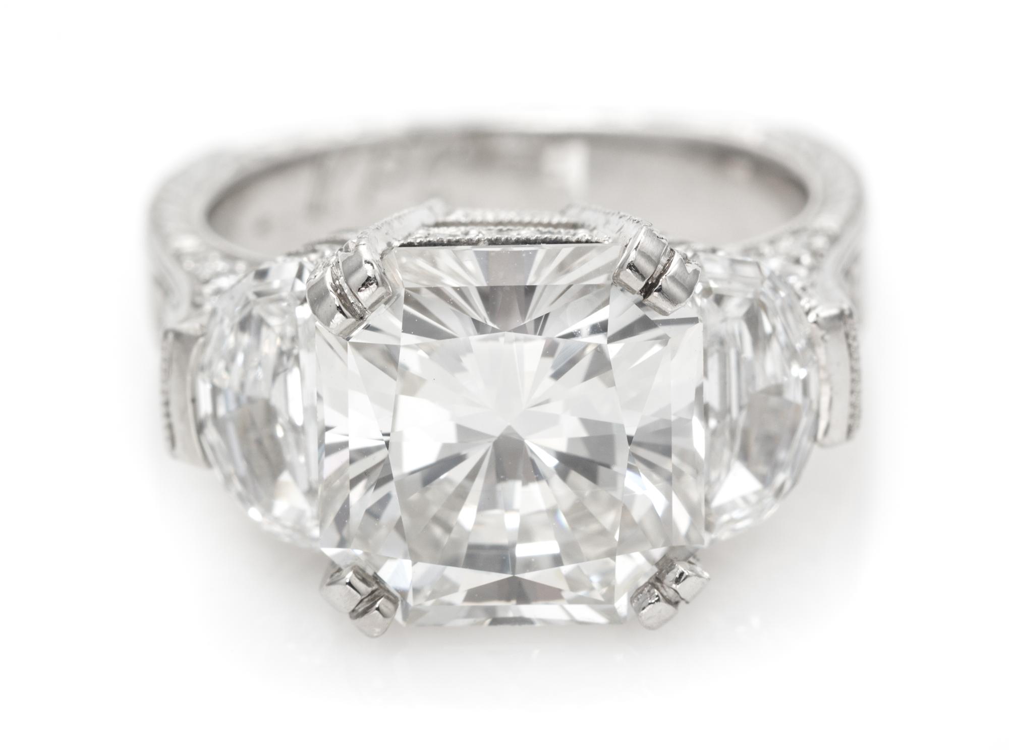 A Platinum and Treated Diamond Ring, 8.50 dwts.