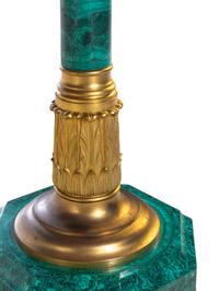 An Empire Style Gilt Bronze Mounted Malachite Veneered Table