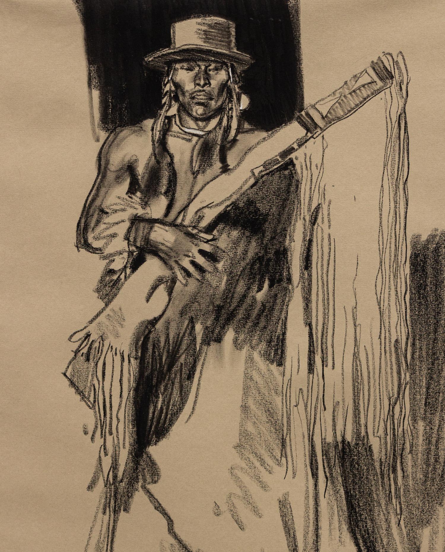 Nez Perce with Gun Case