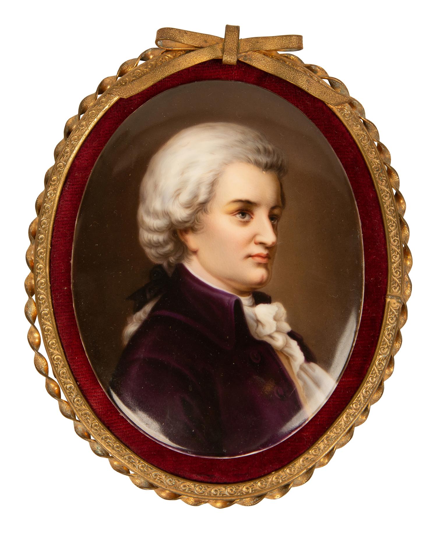 A Group of Six Continental Miniature Watercolor Portraits — 19TH CENTURY